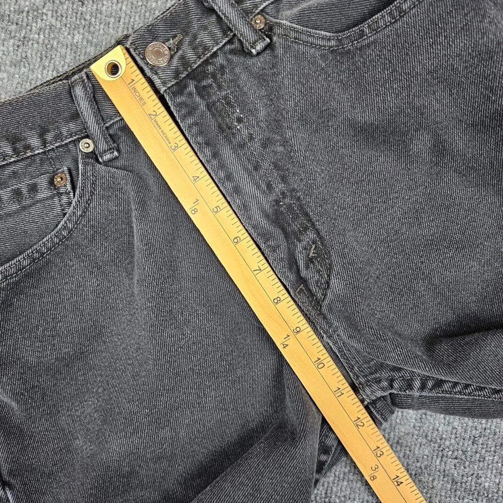 Levis 505 Jeans Men 36x32 (34x30) Dark Wash Black Regular Fit Straight Leg Denim